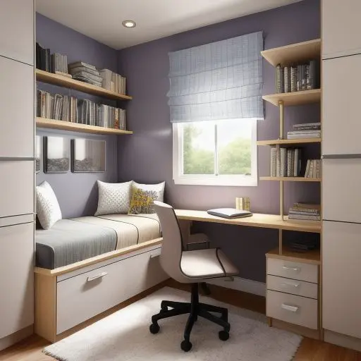 Bedroom with study area 8