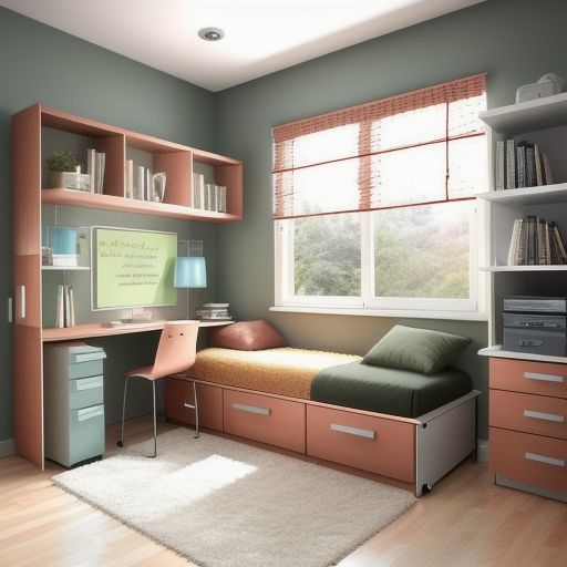 Bedroom with study area 9