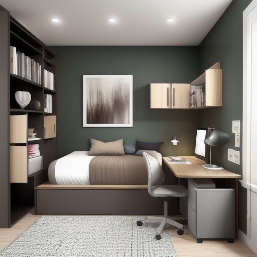 Bedroom with study area 17