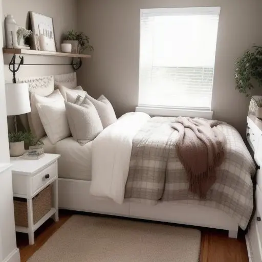 Cozy Tiny Master Bedroom 16