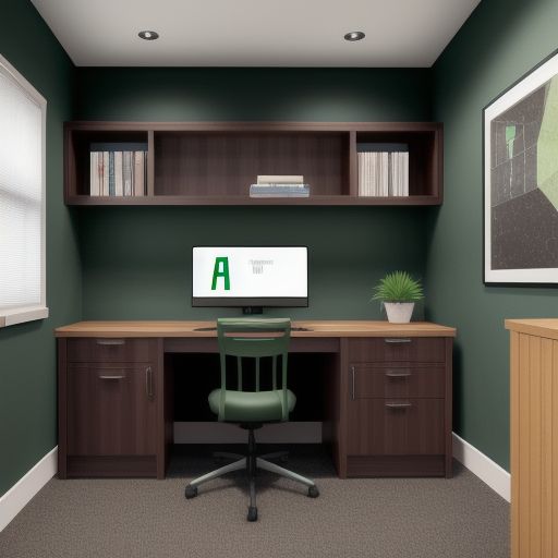 Dark Green Study Room 10