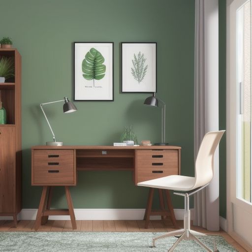 Dark Green Study Room 21