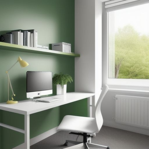 Minimalistic Green Study Room 1