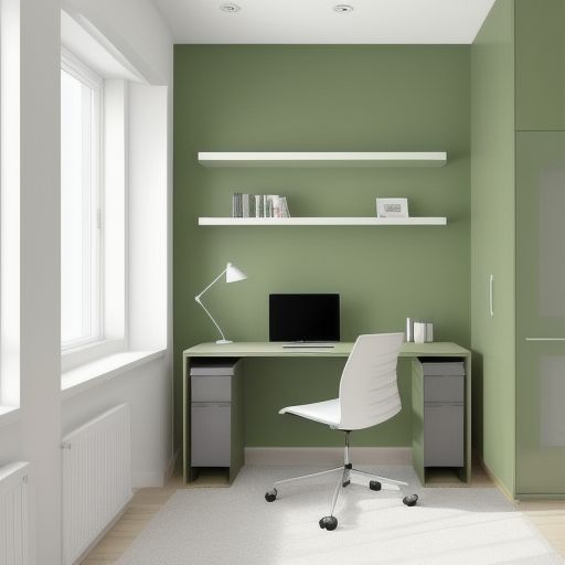 Minimalistic Green Study Room 2