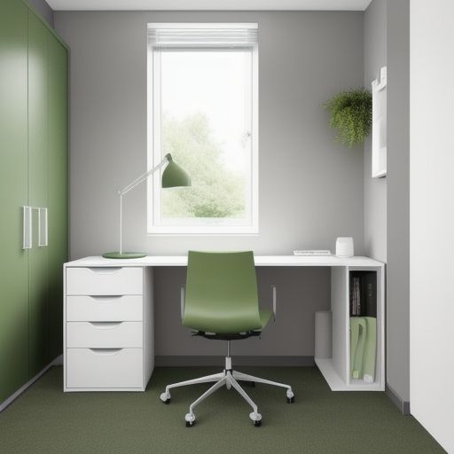 Minimalistic Green Study Room 3