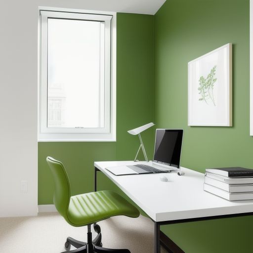 Minimalistic Green Study Room 4