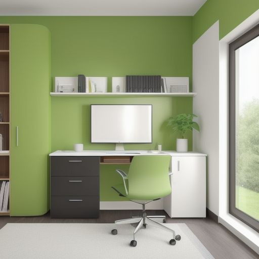 Minimalistic Green Study Room 6