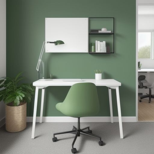 Minimalistic Green Study Room 7