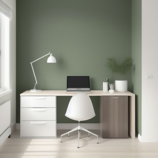 Minimalistic Green Study Room 8