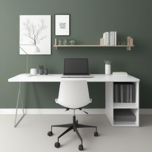 Minimalistic Green Study Room 9