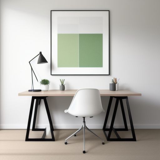 Minimalistic Green Study Room 14