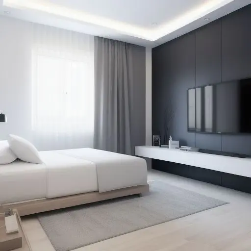 Minimalistic Guest Room with TV 2