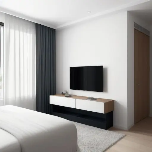 Minimalistic Guest Room with TV 4