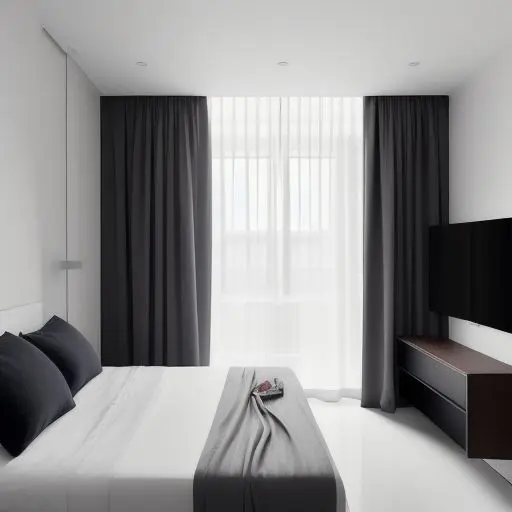 Minimalistic Guest Room with TV 10