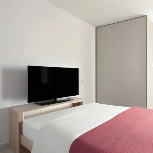 Minimalistic Guest Room with TV 12