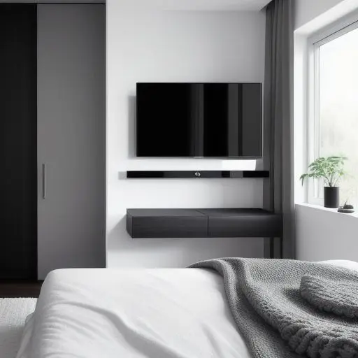 Minimalistic Guest Room with TV 14