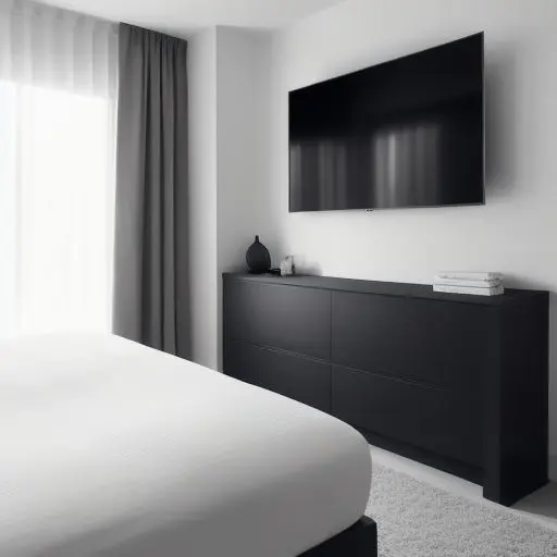 Minimalistic Guest Room with TV 15