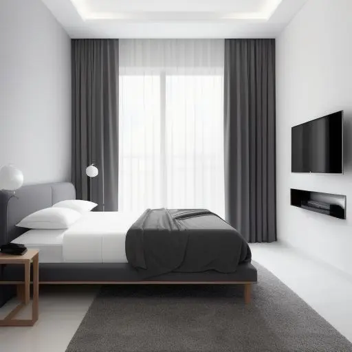 Minimalistic Guest Room with TV 18