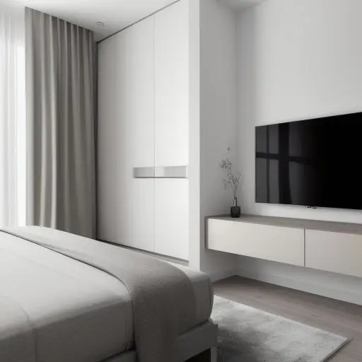 Minimalistic Guest Room with TV 19