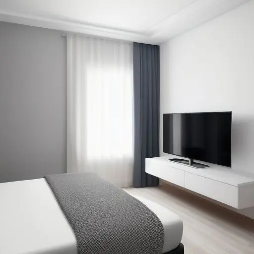 Minimalistic Guest Room with TV 20