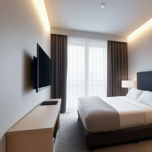 Minimalistic Guest Room with TV 22