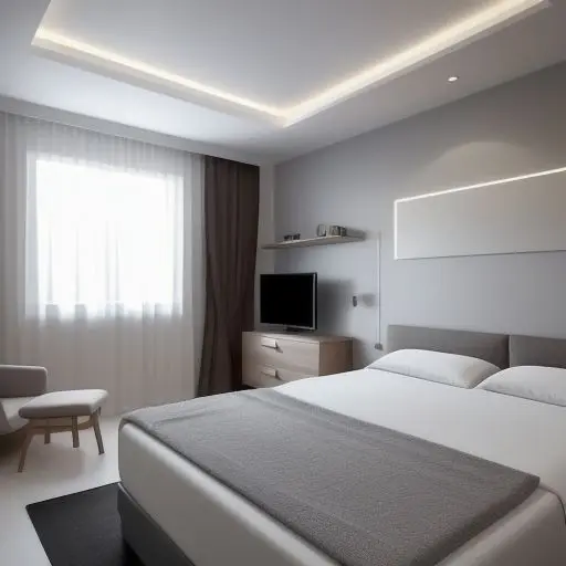 Minimalistic Guest Room with TV 23