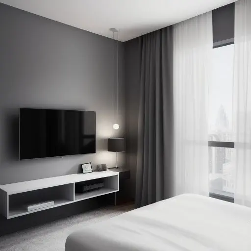 Minimalistic Guest Room with TV 24