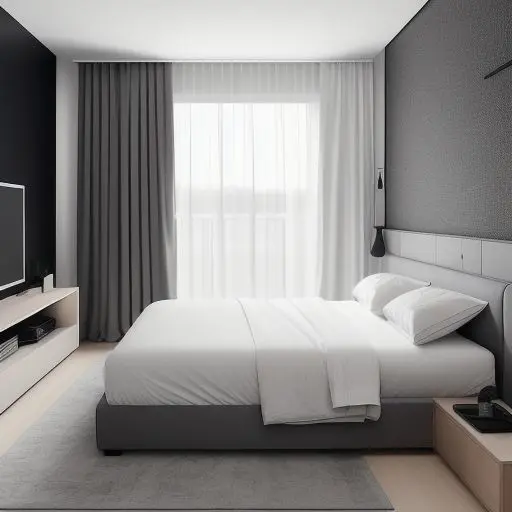 Minimalistic Guest Room with TV 25