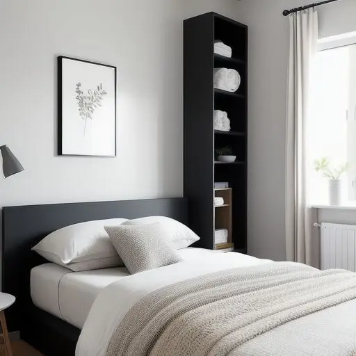 Minimalistic Tiny Master Bedroom 7