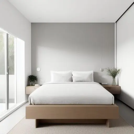 Minimalistic Tiny Master Bedroom 9