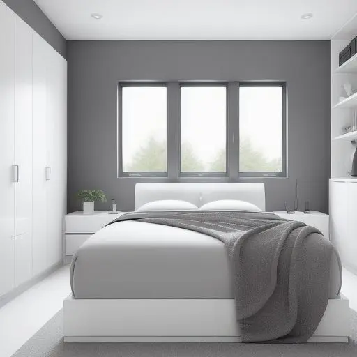 Minimalistic Tiny Master Bedroom 10