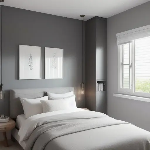 Minimalistic Tiny Master Bedroom 11