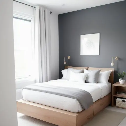 Minimalistic Tiny Master Bedroom 14