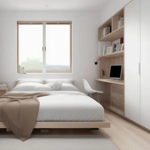 Minimalistic Tiny Master Bedroom 16