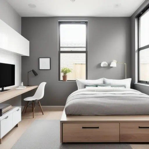 Modern Tiny Master Bedroom 7