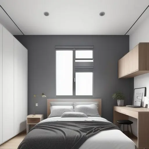 Modern Tiny Master Bedroom 12