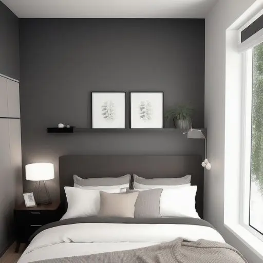 Modern Tiny Master Bedroom 15