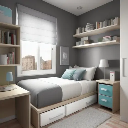 Small Bedroom with study area 1