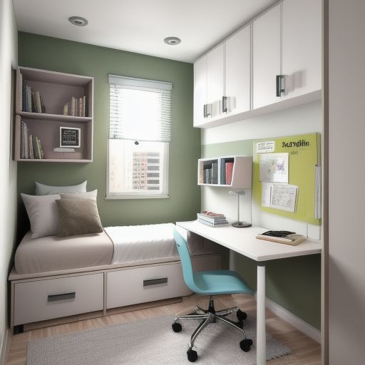 Small Bedroom with study area 15