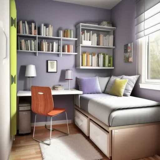 Small Bedroom with study area 17