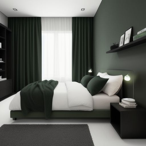 Small Dark Green Bedroom 4