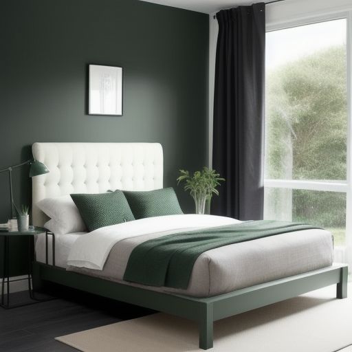 Small Dark Green Bedroom 7