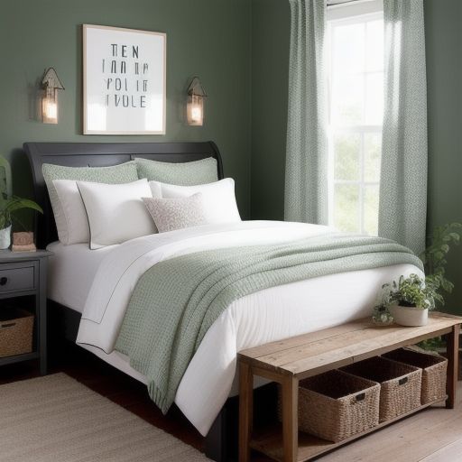 Small Dark Green Bedroom 9