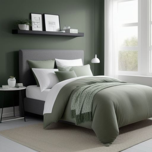 Small Dark Green Bedroom 12