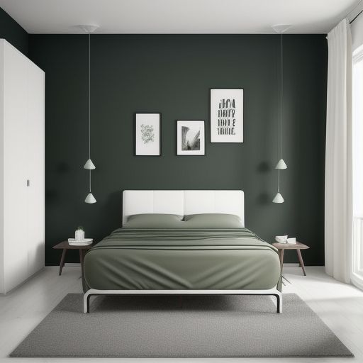 Small Dark Green Bedroom 13