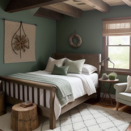 Small Dark Green Bedroom 17