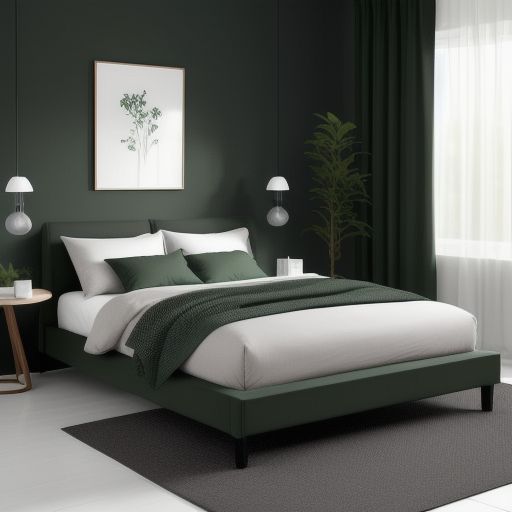 Small Dark Green Bedroom 19