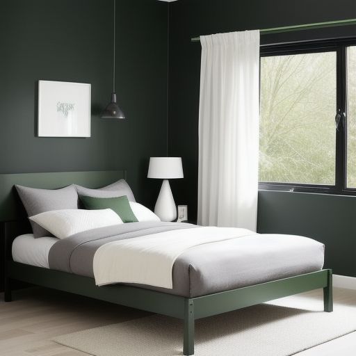 Small Dark Green Bedroom 24