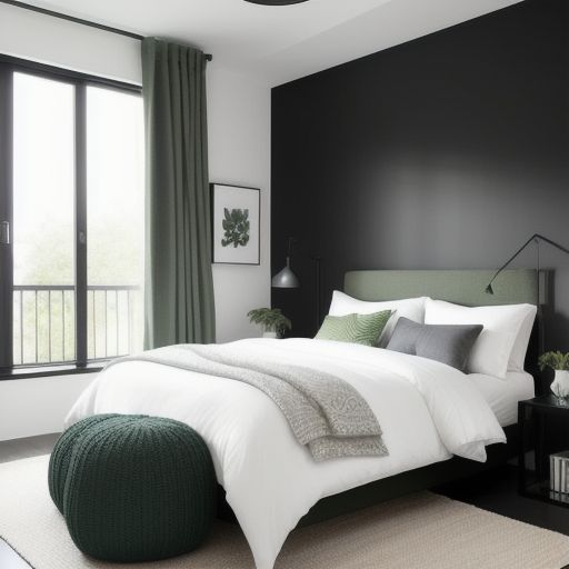 Small Dark Green Bedroom 25