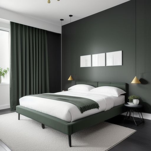 Small Dark Green Bedroom 27